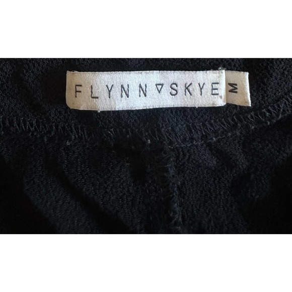 Women M Flynn Skye Delilah Black Rayon Lace-Up Tunic Mini Dress Festival Boho - Picture 4 of 4